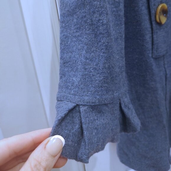 Anthropologie Luii wool ruffled cardigan S - Picture 6 of 7